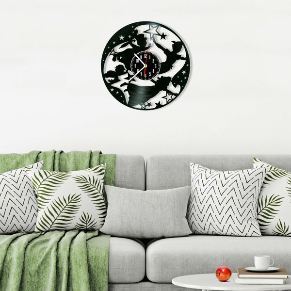 Настінний вініловий годинник Пітер Пен, діаметр 30см Vinyl-Clock-C-Peter Pan-6 фото