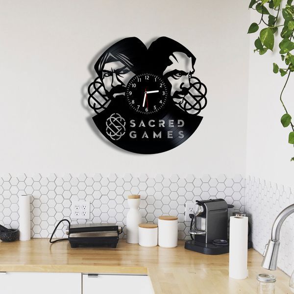 Настінний вініловий годинник Священні ігри, діаметр 30см Vinyl-Clock-M-Sacred Games-1 фото