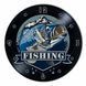 Wall Vinyl Record Clock Fishing 12" 119-2-2 photo