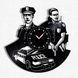 Wall Vinyl Record Clock Police 12" 108-1-2 photo