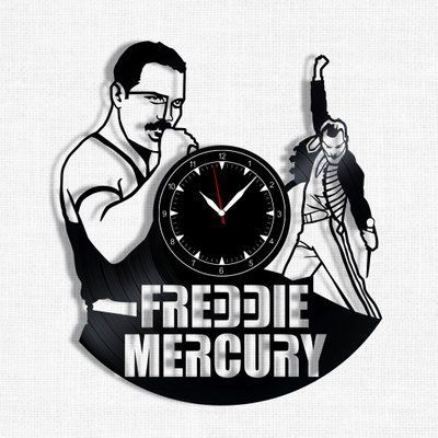Wall Vinyl Record Clock Freddie Mercury 12" Vinyl-Clock-Freddie Mercury-1 photo