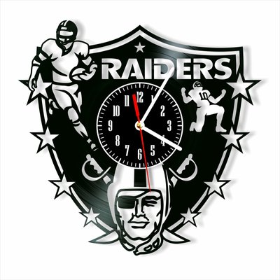 Wall Vinyl Record Clock Raiders 12" Vinyl-Clock-Raiders-1 photo