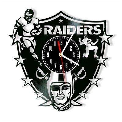 Настінний вініловий годинник Лас-Вегас Рейдерс, діаметр 30см Vinyl-Clock-Raiders-1 фото