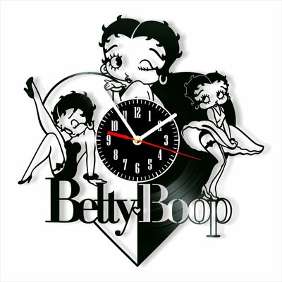 Wall Vinyl Record Clock Betty Boop 12" Vinyl-Clock-M-Betty Boop-3 photo