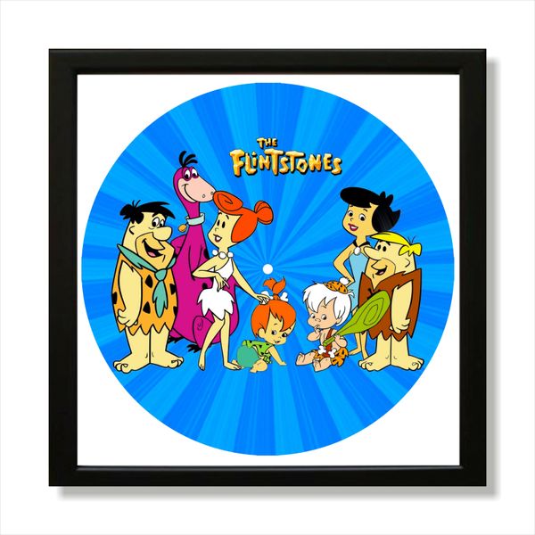 Vinyl Record Decor in a Wooden Frame Flintstones 14" UF-Frame-C-Flintstones-1 photo