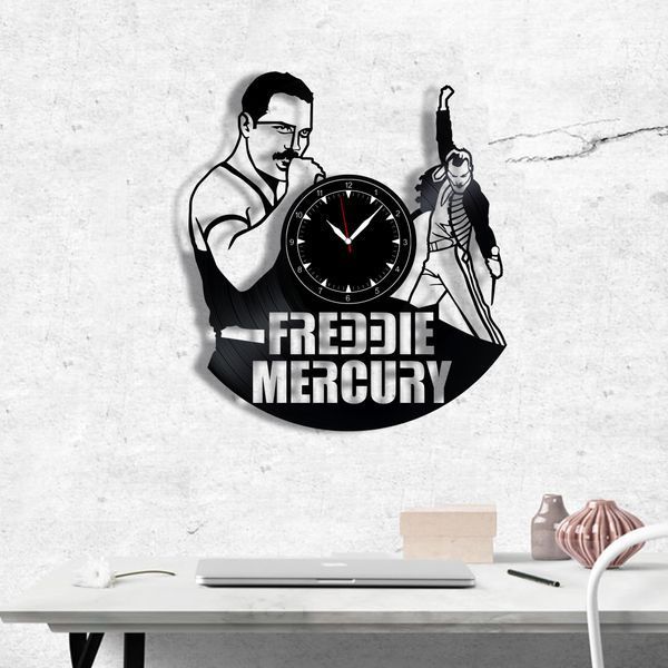 Wall Vinyl Record Clock Freddie Mercury 12" Vinyl-Clock-Freddie Mercury-1 photo