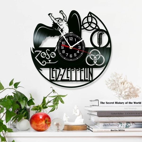 Настінний вініловий годинник Led Zeppelin, діаметр 30см Vinyl-Clock-Led Zeppelin-5 фото