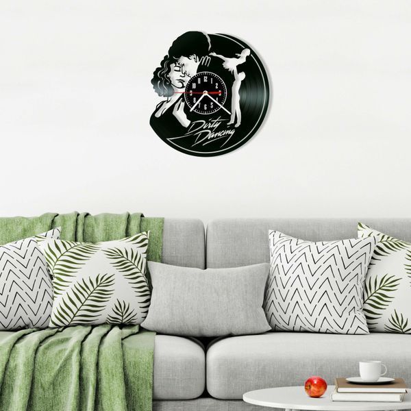 Настінний вініловий годинник Брудні танці, діаметр 30см Vinyl-Clock-M-Dirty Dancing-3 фото