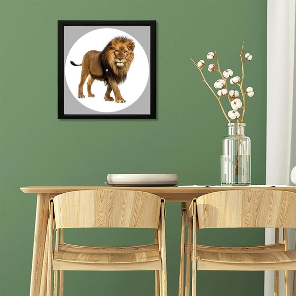 Vinyl Record Decor in a Wooden Frame Lion 14" UF-Frame-Lion-1 photo