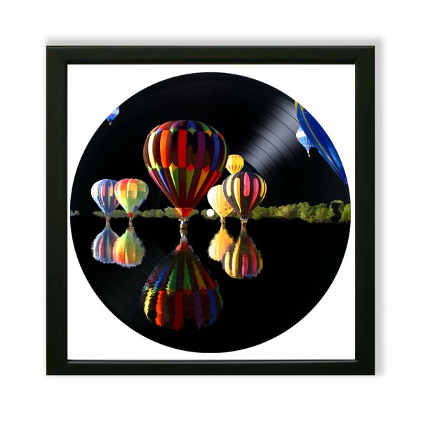 Vinyl Record Decor in a Wooden Frame Balloon 14" UF-Frame-Balloon-1 photo