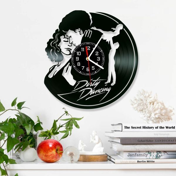 Настінний вініловий годинник Брудні танці, діаметр 30см Vinyl-Clock-M-Dirty Dancing-3 фото