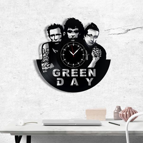 Wall Vinyl Record Clock Green Day 12" Vinyl-Clock-Green Day-1 photo