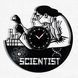 Wall Vinyl Record Clock Scientist 12" 109-1-1 photo 1