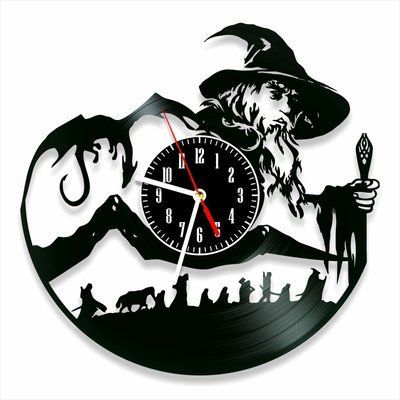 Настінний вініловий годинник Володар перснів, діаметр 30см Vinyl-Clock-M-The Lord of the Rings-7 фото