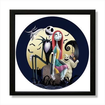 Vinyl Record Decor in a Wooden Frame Nightmare Before Christmas 14" UF-Frame-Nightmare Before Christmas-3 photo