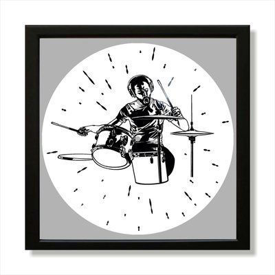 Vinyl Record Decor in a Wooden Frame Drums 14" 592-4-1 photo