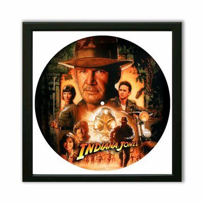 Vinyl Record Decor in a Wooden Frame Indiana Jones 14" 738-4-1 photo
