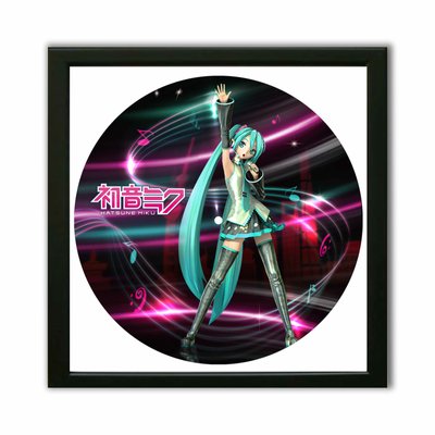 Vinyl Record Decor in a Wooden Frame Hatsune Miku 14" UF-Frame-Hatsune Miku-1 photo