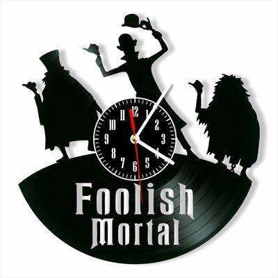 Настінний вініловий годинник Нерозумний смертний, діаметр 30см Vinyl-Clock-C-Foolish Mortal-1 фото
