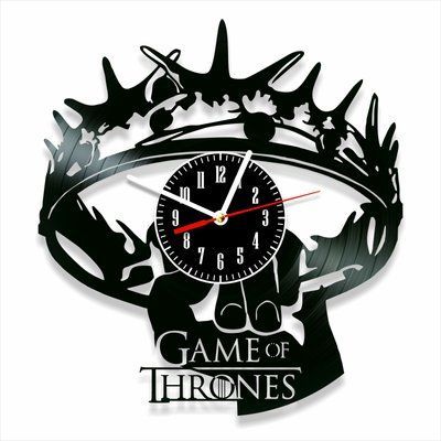 Настінний вініловий годинник Гра престолів, діаметр 30см Vinyl-Clock-M-Game of Thrones-10 фото