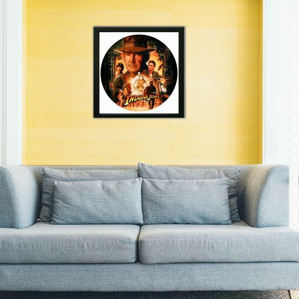 Vinyl Record Decor in a Wooden Frame Indiana Jones 14" 738-4-1 photo