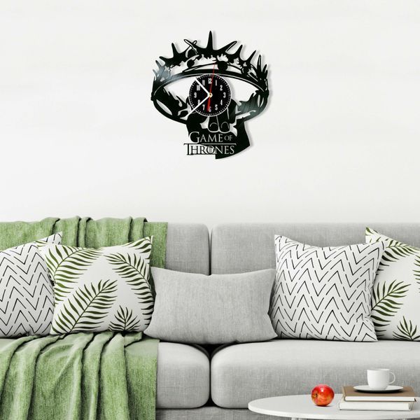 Настінний вініловий годинник Гра престолів, діаметр 30см Vinyl-Clock-M-Game of Thrones-10 фото