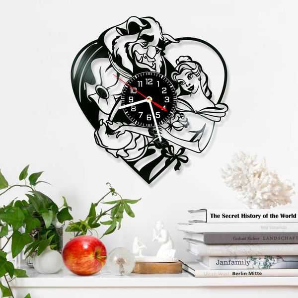 Wall Vinyl Record Clock Beauty and the Beast 12" Vinyl-Clock-C-Beauty and the Beast-7 photo