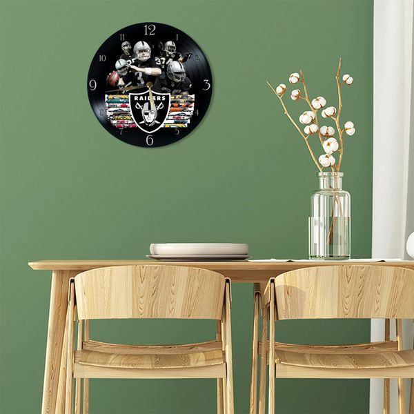 Wall Vinyl Record Clock Las Vegas Raiders 12" UF-Clock-Raiders-2 photo