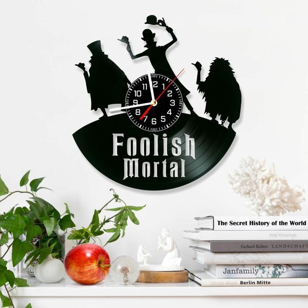 Настінний вініловий годинник Нерозумний смертний, діаметр 30см Vinyl-Clock-C-Foolish Mortal-1 фото