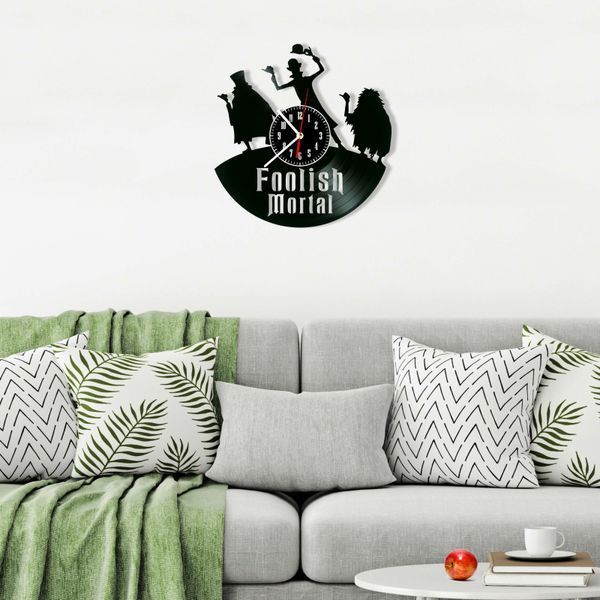 Настінний вініловий годинник Нерозумний смертний, діаметр 30см Vinyl-Clock-C-Foolish Mortal-1 фото