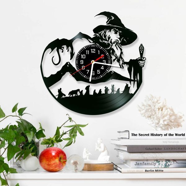 Настінний вініловий годинник Володар перснів, діаметр 30см Vinyl-Clock-M-The Lord of the Rings-7 фото