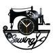 Wall Vinyl Record Clock Sewing 12" 110-1-1 photo 1