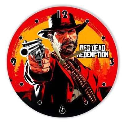 Настінний вініловий годинник Red Dead Redemption, діаметр 30см UF-Clock-Red Dead Redemption-2 фото