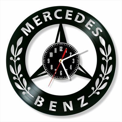 Настінний вініловий годинник Мерседес, діаметр 30см Vinyl-Clock-Mercedes-2 фото