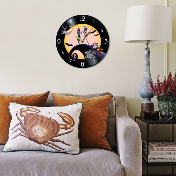 Wall Vinyl Record Clock Nightmare Before Christmas 12" UF-Clock-Nightmare Before Christmas-4 photo