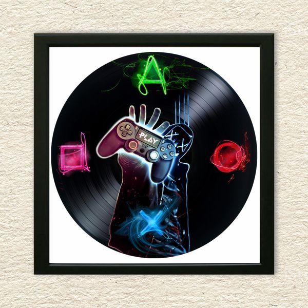 Vinyl Record Decor in a Wooden Frame PlayStation 14" 266-4-1 photo
