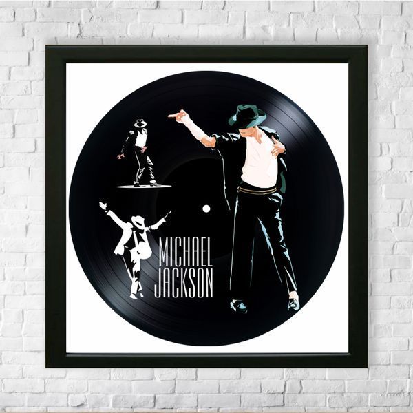 Vinyl Record Decor in a Wooden Frame Michael Jackson 14" 557-4-1 photo