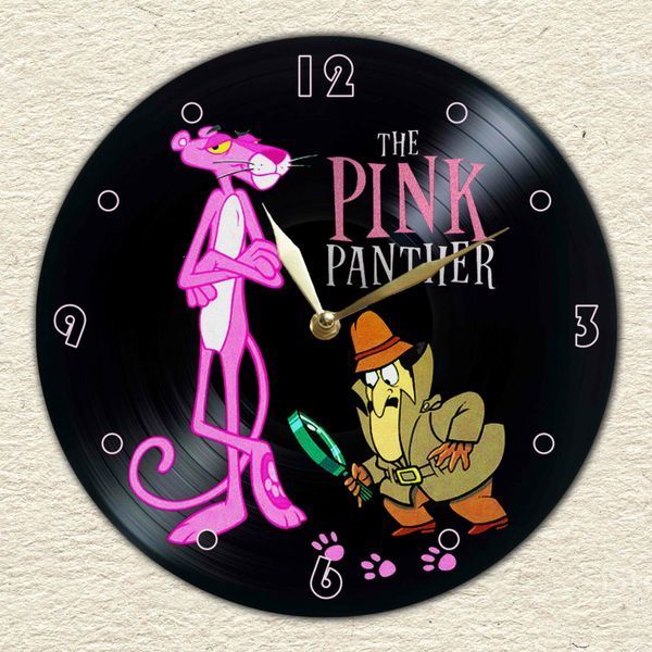 Настінний вініловий годинник Рожева пантера, діаметр 30см UF-Clock-C-The Pink Panther-2 фото