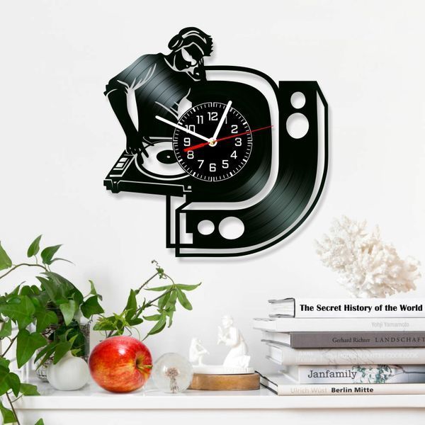 Wall Vinyl Record Clock DJ 12" Vinyl-Clock-DJ-2 photo
