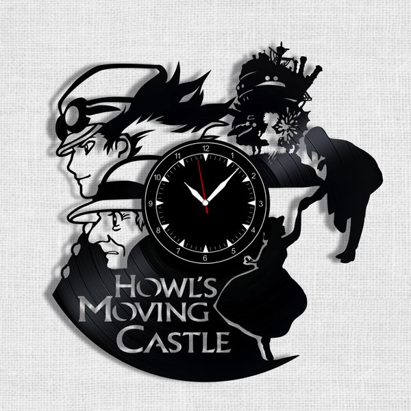 Wall Vinyl Record Clock Howl's Moving Castle 12" Vinyl-Clock-Howl's Moving Castle-2 photo