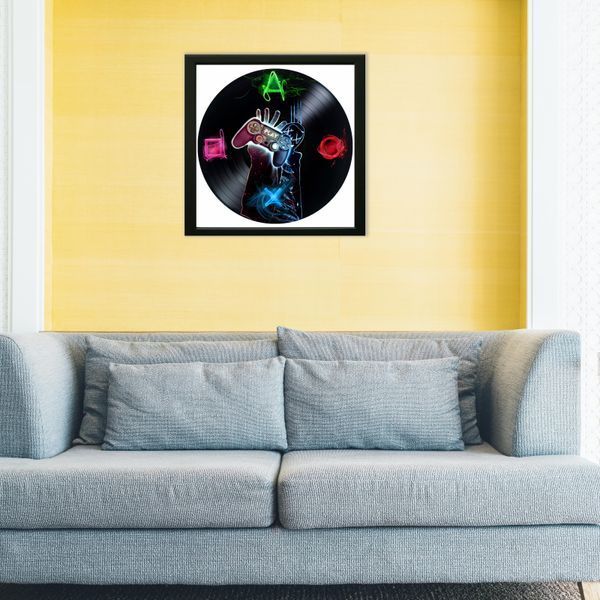 Vinyl Record Decor in a Wooden Frame PlayStation 14" 266-4-1 photo