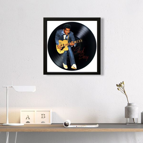 Vinyl Record Decor in a Wooden Frame Chuck Berry 14" UF-Frame-Chuck Berry-1 photo