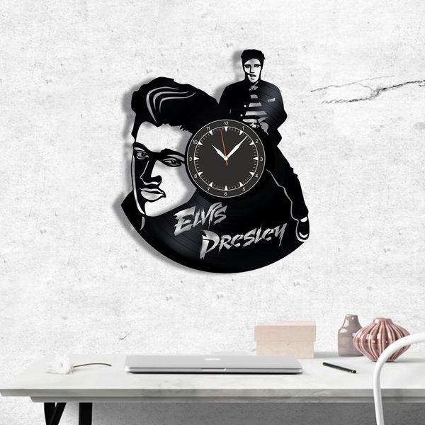 Wall Vinyl Record Clock Elvis Presley 12" Vinyl-Clock-Elvis Presley-1 photo