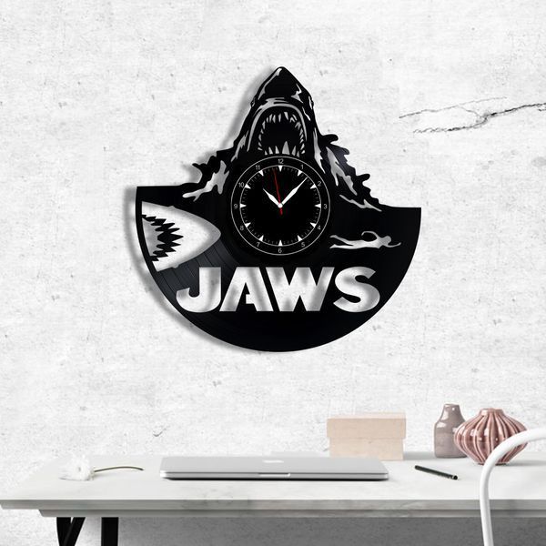 Wall Vinyl Record Clock Jaws 12" Vinyl-Clock-M-Jaws-2 photo