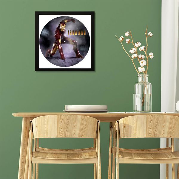 Vinyl Record Decor in a Wooden Frame Iron Man 14" 739-4-1 photo