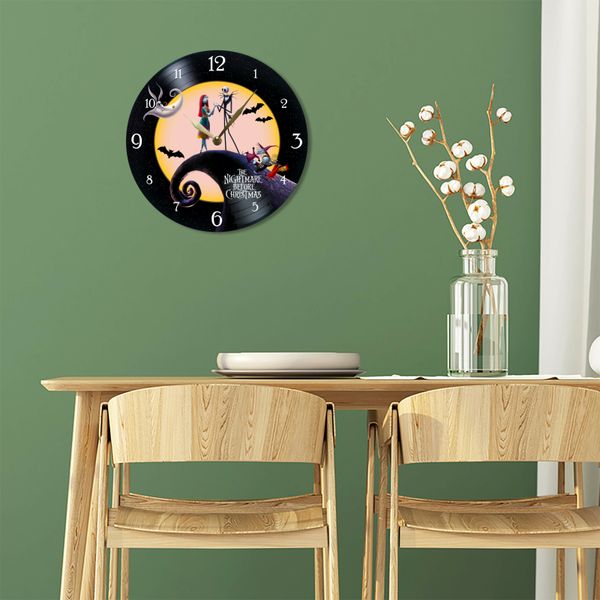 Wall Vinyl Record Clock Nightmare Before Christmas 12" UF-Clock-Nightmare Before Christmas-4 photo