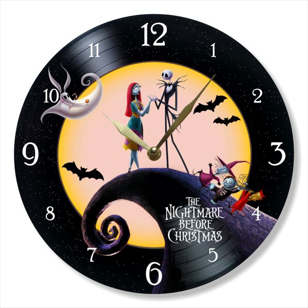 Wall Vinyl Record Clock Nightmare Before Christmas 12" UF-Clock-Nightmare Before Christmas-4 photo