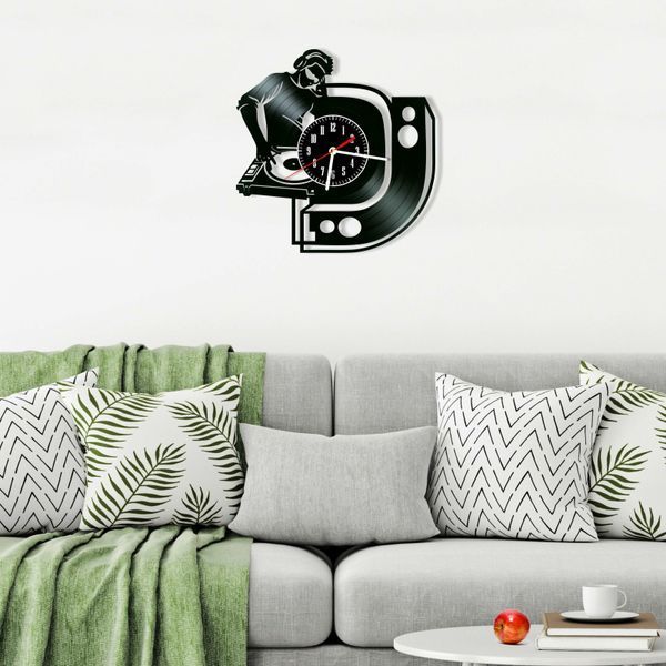 Wall Vinyl Record Clock DJ 12" Vinyl-Clock-DJ-2 photo