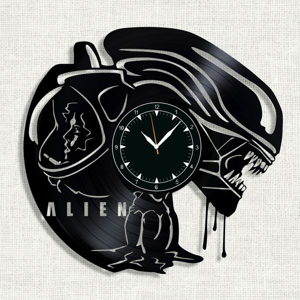 Wall Vinyl Record Clock Alien 12" Vinyl-Clock-M-Alien-3 photo