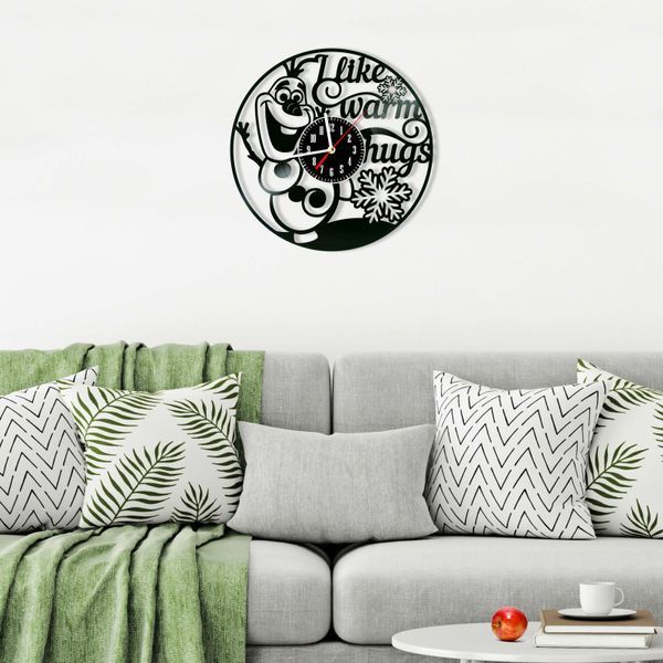 Настінний вініловий годинник Олаф, діаметр 30см Vinyl-Clock-C-Olaf-1 фото